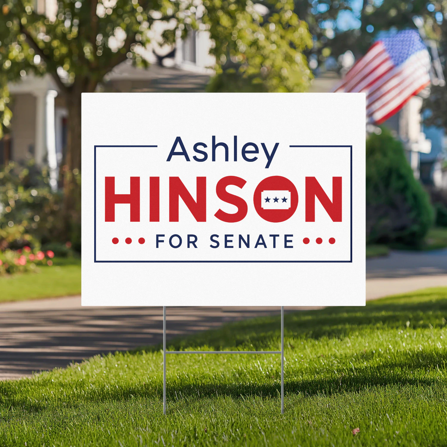 Ashley Hinson For US Senate Yard Sign