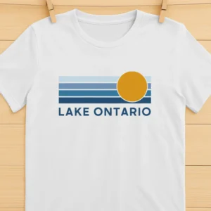 Lake Ontario Great Lakes Sunset Graphic Design Shirt