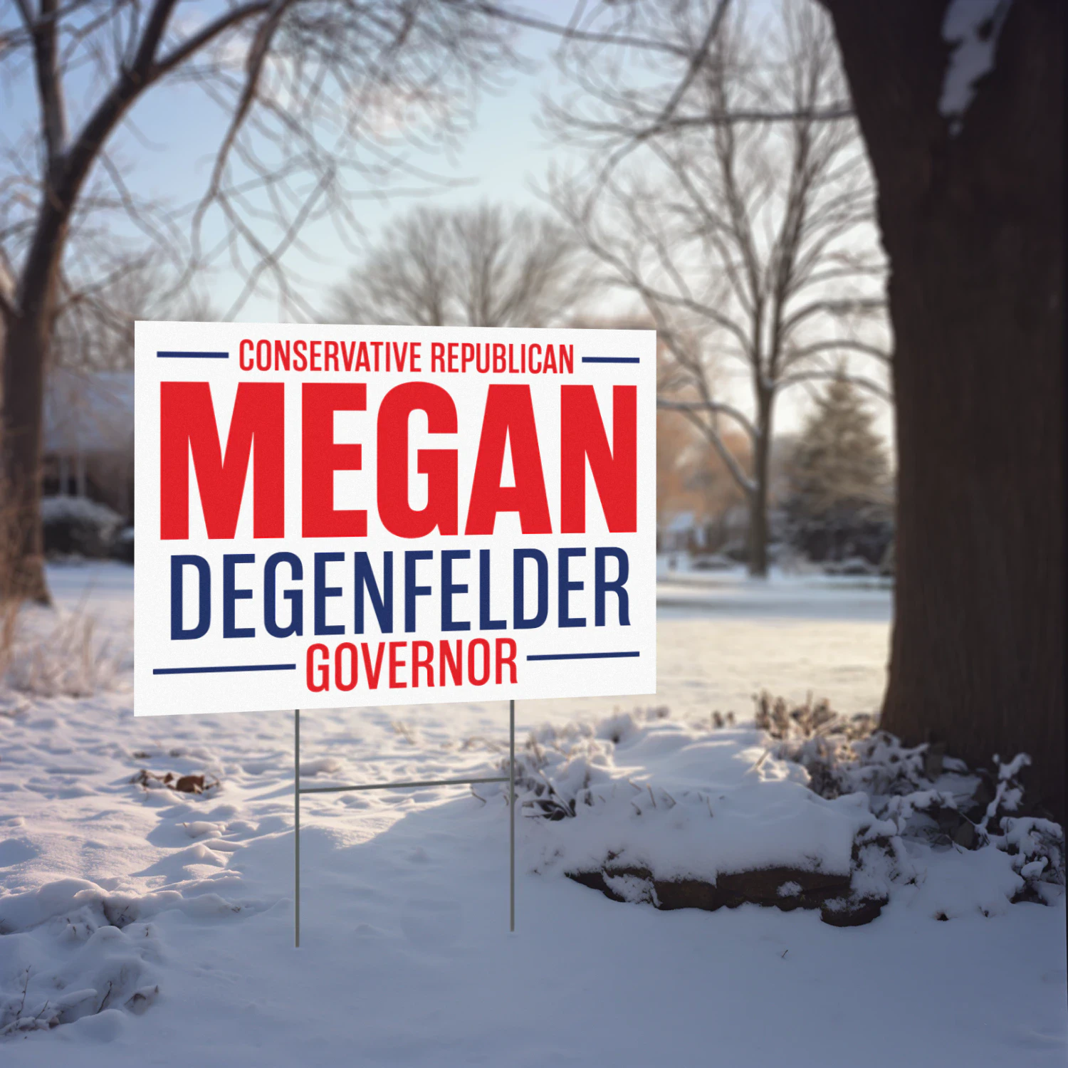 Megan Degenfelder For Governor Yard Sign 3