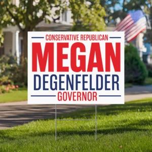 Megan Degenfelder For Governor Yard Sign