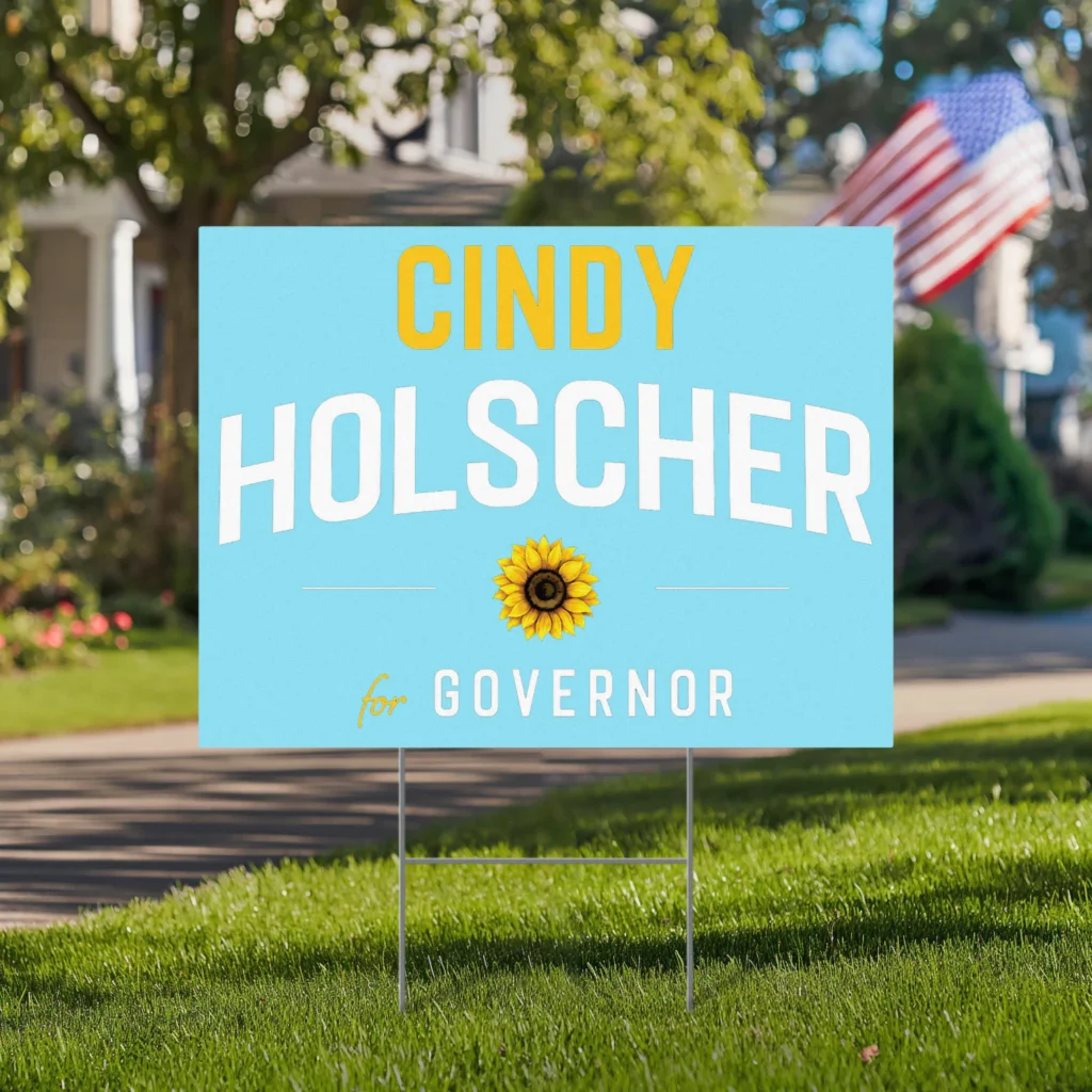 Cindy Holscher For Governor Yard Sign