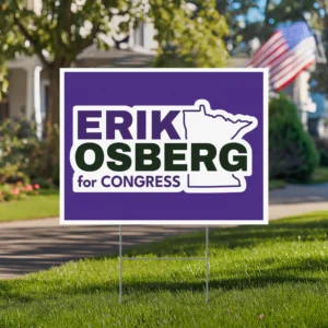 Erik Osberg for Congress Yard Sign