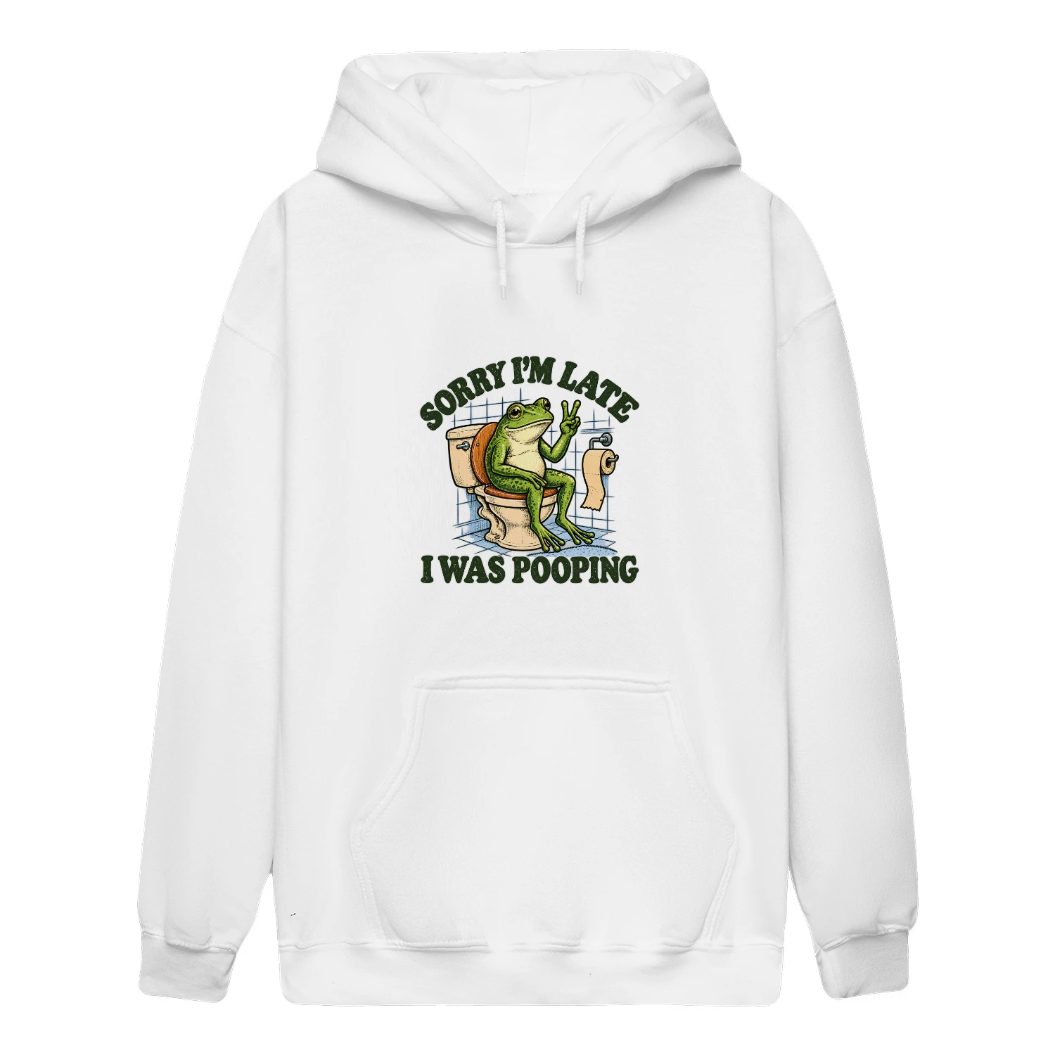 Sorry I’m Late I Was Pooping Frog Shirt