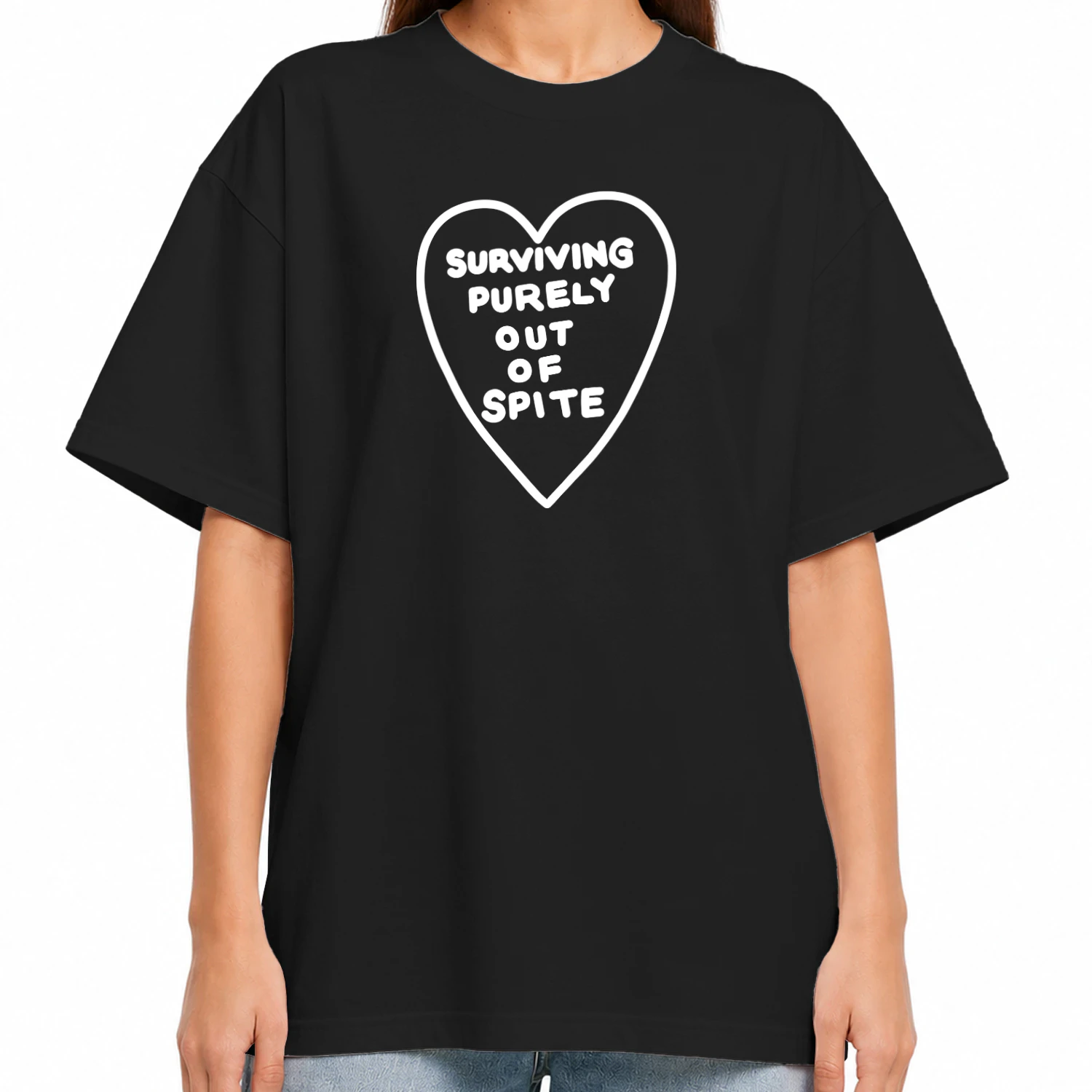 Surviving Purely Out Of Spite Heart Shirt