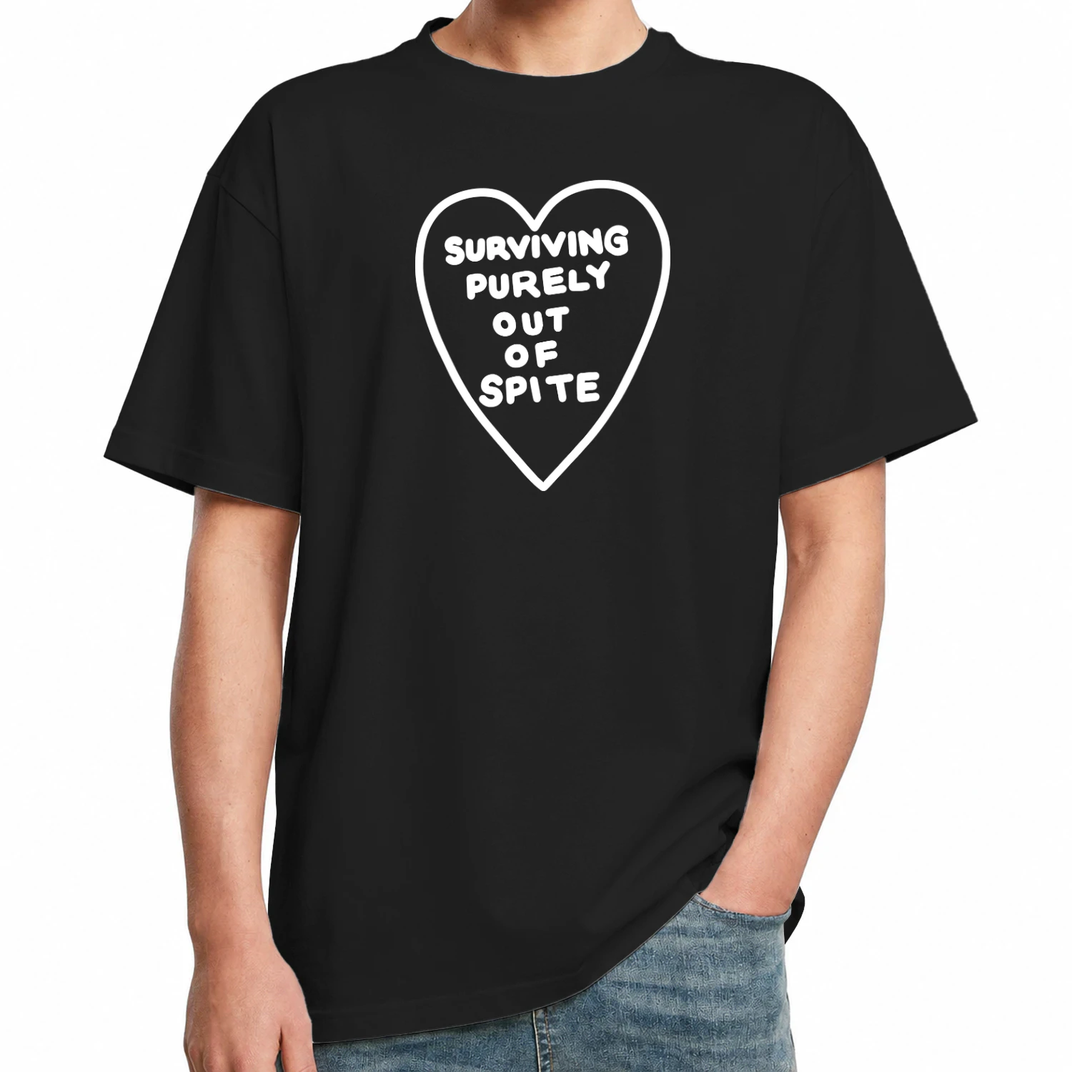 Surviving Purely Out Of Spite Heart Shirt