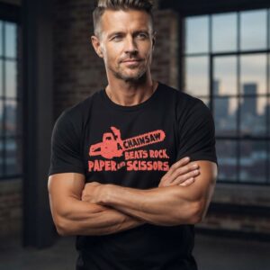 A Chainsaw Beats Rock Paper and Scissors Shirt