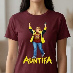 Auntifa T-Shirt – Aunt Sue Syracuse Rally Woman Middle Finger Primus No Kings Political Meme Graphic Tee